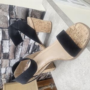Elegant Black Block Heel Sandals